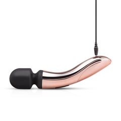Черно-розовый вибромассажер Nouveau Curve Massager - 21 см. - 