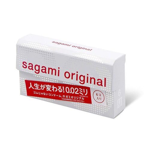 Sagami Original 0,02 №6 Презервативы полиуретановые + Гель-лубрикант Wettrust 2мл (1шт)