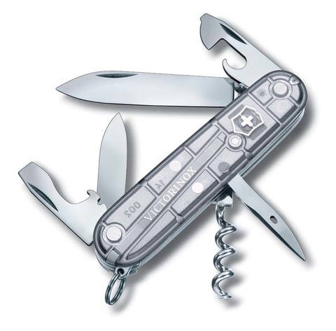 Нож перочинный Victorinox Spartan 91мм 12 функций прозрачный серебро (1.3603.T7)