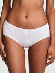 STRETCH COTTON ХИПХАГГЕРЫ С КРУЖЕВНОЙ ТЕСЬМОЙ