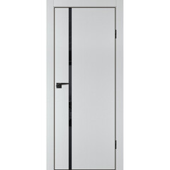 Межкомнатная дверь P-22 кромка ABS чёрная ПЭТ агат матовый со стеклом