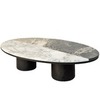 Журнальный стол SC-12, 130х60х38 см, мрамор, дерево