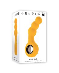 Желтая анальная вибропробка Bumble - 14,9 см. - 