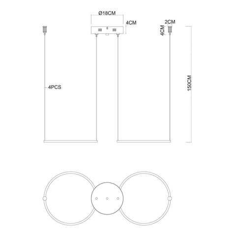 Основание для подвесного светильника Favourite Canopy 4591-180-2CH