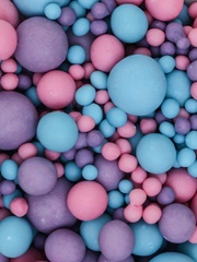 Воздушный рис в цветной кондитерской глазури матовый микс, розовый, сиреневый, голубой, 50 г