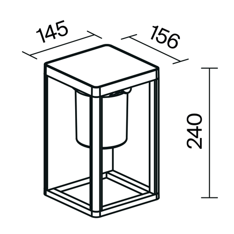 Уличный настенный светодиодный светильник Maytoni Shatter OSL457WL-L2GF3K