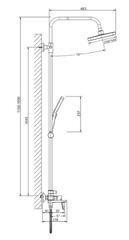 Душевая система тропический душ BELZ B24715 латунь, хром