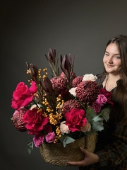 Авторская корзина цветов «Осень"
