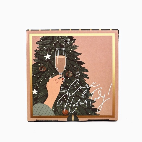 Коробка сборная одиночная Квадрат, «Сияй в Новом году», 15*15*7 см