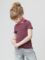 фуфайка  для девочки  КР 302868/бордовый 1411 к651