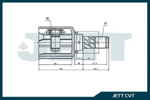 ШРУС внутренний JETT V40-1199