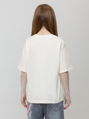 фуфайка  для девочки  КР 302838/белая лилия к605