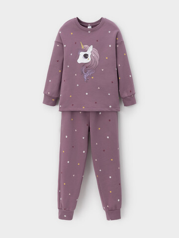 пижама  для девочки  К 1581/темная орхидея,полянка