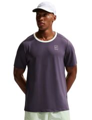 Теннисная футболка Nike Court Advantage Dri-Fit - dark raisin/volt tint/white