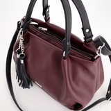 Сумка Саломея 607 наппа бордо + черный