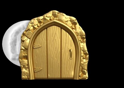 Силиконовый молд № 419 Дверь большая ( серия домики для гномов и фей)