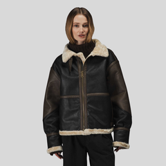 Куртка Alpha Industries Faux Leather B-3 Mod Jacket Espresso (Коричневый)
