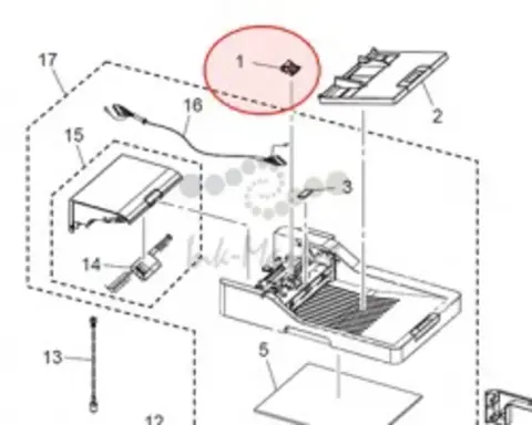 Konica Minolta A6WPPP0000 (A6WP-PP00-00) Doc Feed (ADF) Separation Pad Assembly