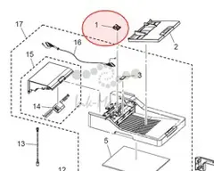 Konica Minolta A6WPPP0000 (A6WP-PP00-00) Doc Feed (ADF) Separation Pad Assembly
