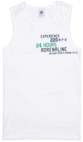 Белая майка с надписью Sanetta