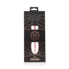Черно-розовый вибромассажер Nouveau Curve Massager - 21 см. - 