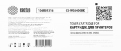 Лазерный картридж Cactus CS-WC6400BK (106R01316) черный для Xerox WorkCentre 6400, 6400X (12'000 стр.)