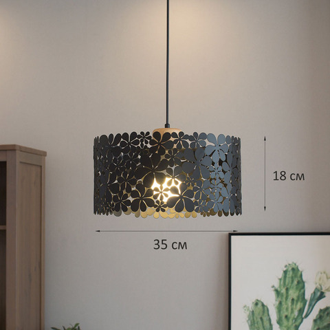 Подвесной светильник Home Light Астерия MMD-LED A037-1xE27 черный