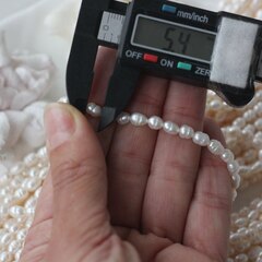 Жемчуг натуральный речной, рис, 4,8-6,8 мм, 1 нить, Ж022