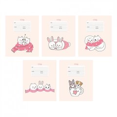 
          Тетрадь А5 12л., клетка, Канц-Эксмо, скрепка, мелованный картон, выб. лак, глиттер, "Лучшие друзья", 5 дизайнов