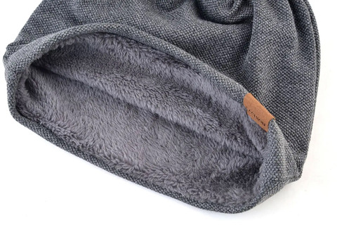 Картинка шапка-бини Skully Wear YZM-760-F grey - 2