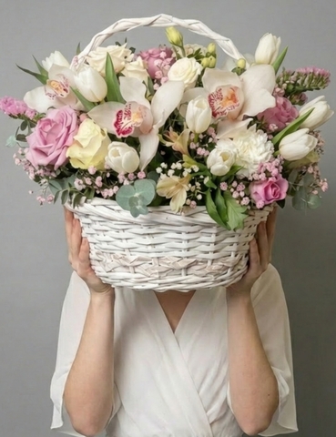 Корзина с цветами Царский подарок