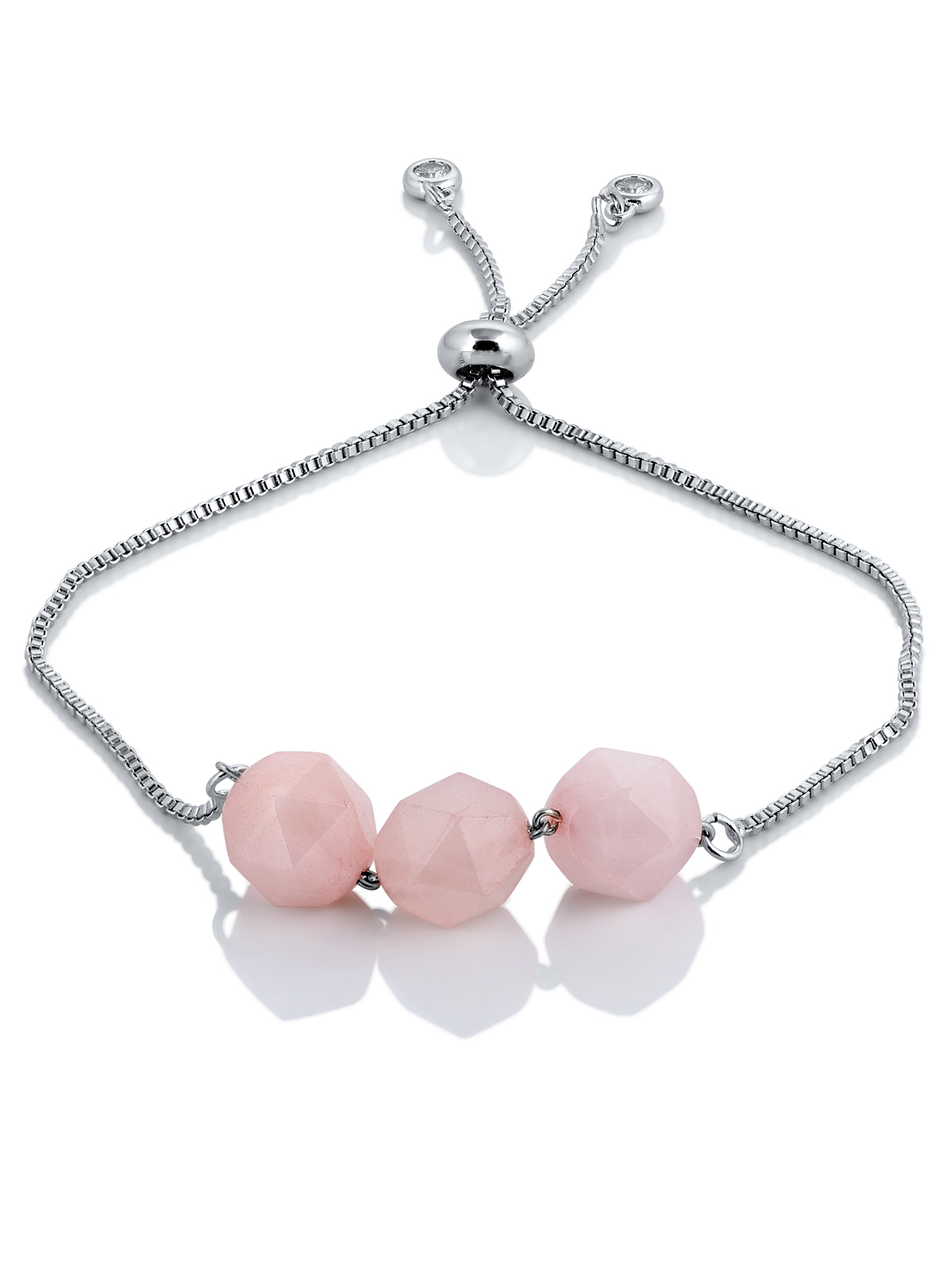 Браслет с розовым кварцем