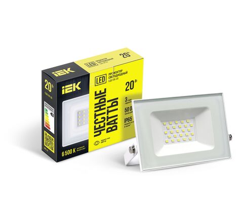 Прожектор LED СДО 06-20 IP65 6500K белый IEK