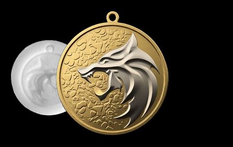 Силиконовый молд Медальон Ведьмак малый