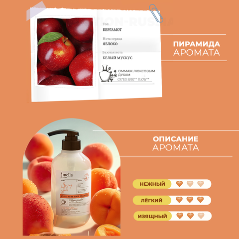 JMELLA IN FRANCE SPRING APPLE HAIR SHAMPOO ВОССТАНАВЛИВАЮЩИЙ ШАМПУНЬ ДЛЯ ВОЛОС, 500 МЛ