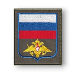 Шеврон ВС РФ Нарукавный Офисный (Орел МО) / Олива С Синим Кантом
