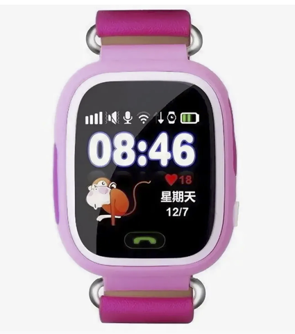 Умные часы для детей Smart Watch Q80(Q90) c GPS (pink) розовые