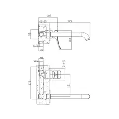 Смеситель для раковины настенный HAIBA HB14553 хром