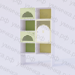 Стеллаж «Город цветов» без выкатных ящиков (8 секций)