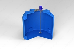 Емкость пищевая ЭкоПром TR с турбинной мешалкой 4500 л. вертикальная (200x200x173см;синий) - арт.555693