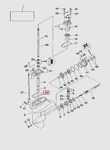 Прокладка корпуса подшипника  для лодочного мотора T15, OTH 9,9 SEA-PRO