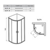 Душевой уголок с раздвижными дверями 80х80х190 см Ravak Blix BLCP4-80 3B240U00ZH