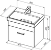 Aquanet 254066 Тумба с раковиной Верона 50 (Moduo Slim) цв.белый (254066)
