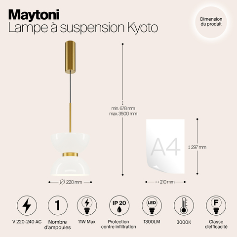 Подвесной светильник Maytoni Kyoto MOD178PL-L11G3K