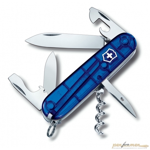 Нож перочинный Victorinox Spartan 91мм 12 функций прозрачный синий (1.3603.T2)