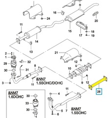 ВСТАВКА ВМЕСТО КАТАЛИЗАТОРА NEXIA N100 (ПОСЛЕ ТРУБЫ ПРИЁМНОЙ) ATIHO