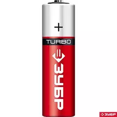 ЗУБР TURBO, АА х 4, 1.5 В, алкалиновая батарейка (59213-4C)