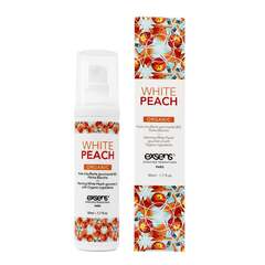Разогревающее массажное масло Gourmet White Peach Organic с органическими ингредиентами - 50 мл. - 