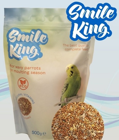 Smile King корм для волнистых попугайчиков в период линьки 500 г