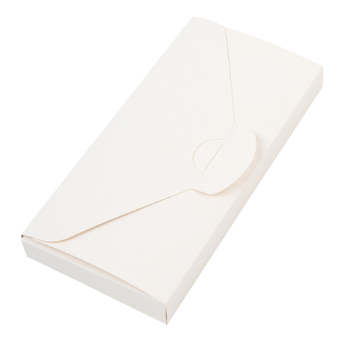 Коробка - конверт под шоколадку белая с окном 17*8*1,5 см